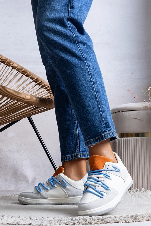 Graue Damen Sneakers blaue... Graue Damen Sneakers blaue...