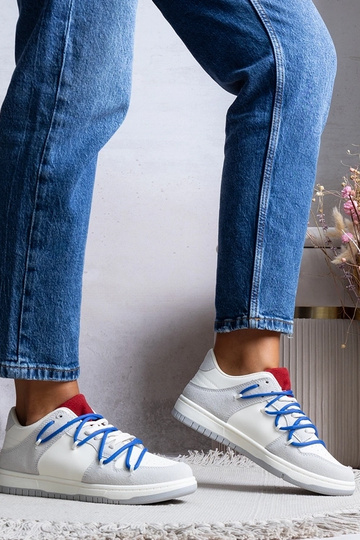 Baskets grises pour femmes baskets lacets Arcobaleno