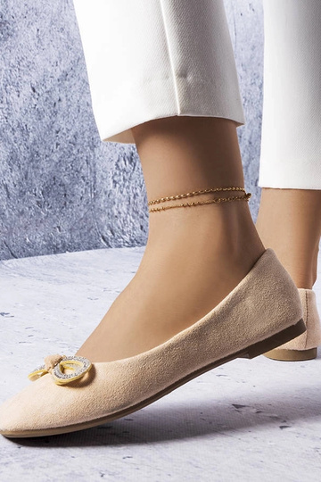 Beige Ballerinas mit Schleife Gaillou 2