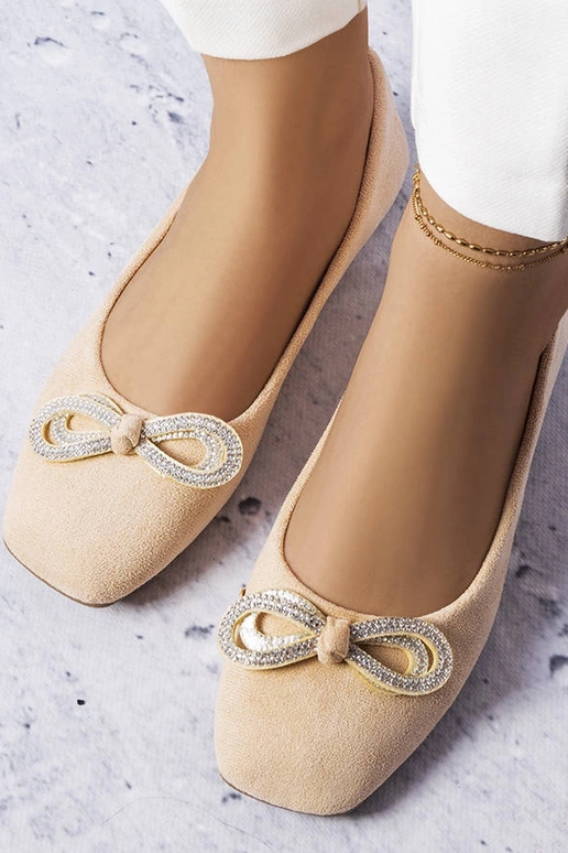 Beige Ballerinas mit Schleife Gaillou