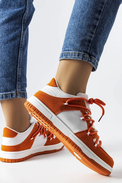 Orange Sneaker aus Materialmischung Hila Orange Sneaker aus Materialmischung Hila