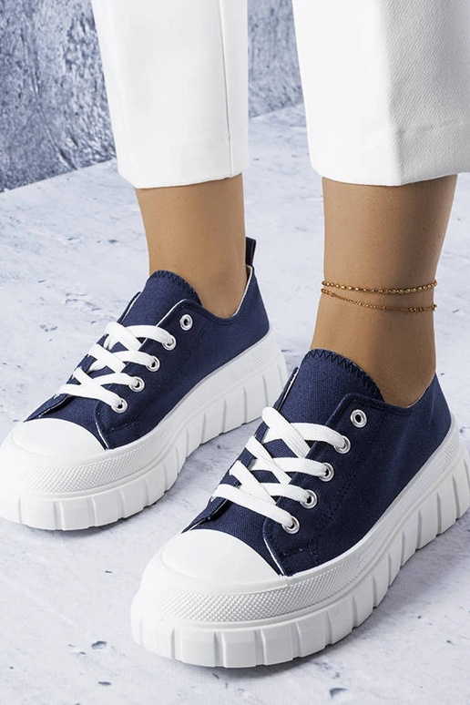 Bellemare Marineblå Platform Sneakers
