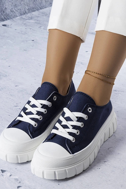 Bellemare Marineblå Platform Sneakers