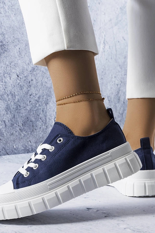 Bellemare Marineblå Platform Sneakers