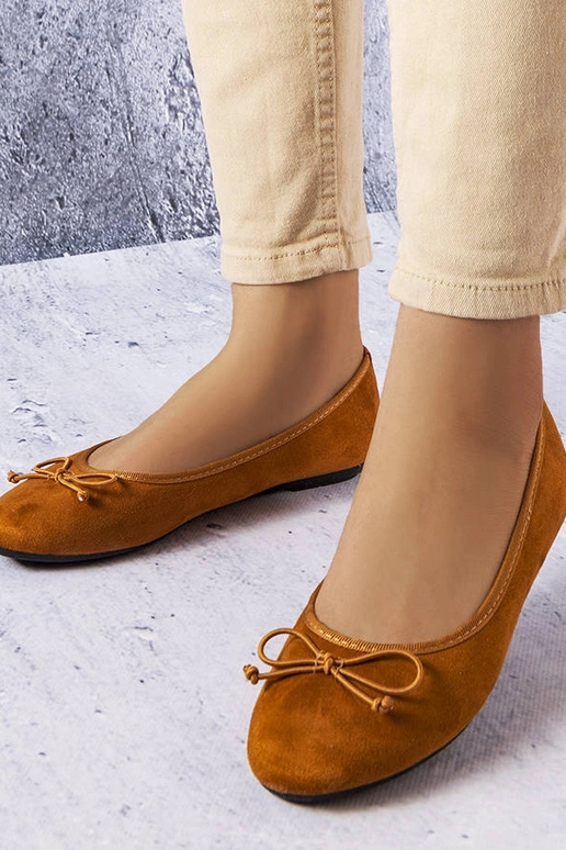 Braune Ballerinas mit Schleife von...