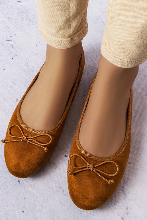 Braune Ballerinas mit Schleife von...