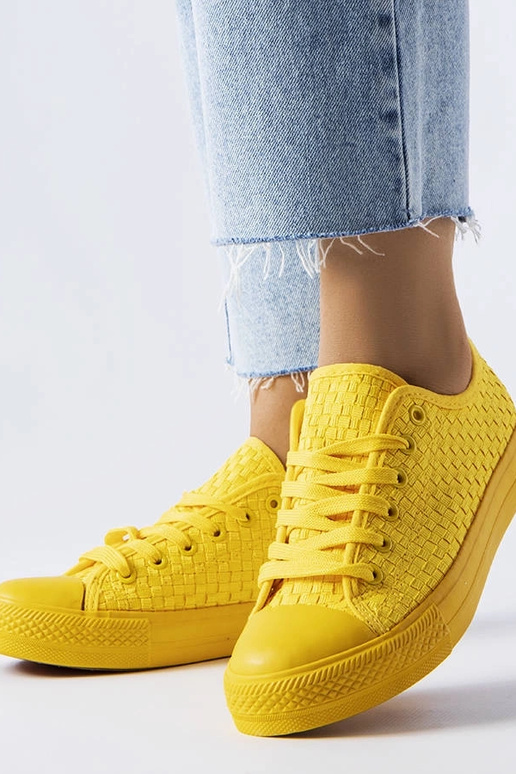 Baskets tissées jaunes Thibodeau Baskets tissées jaunes Thibodeau