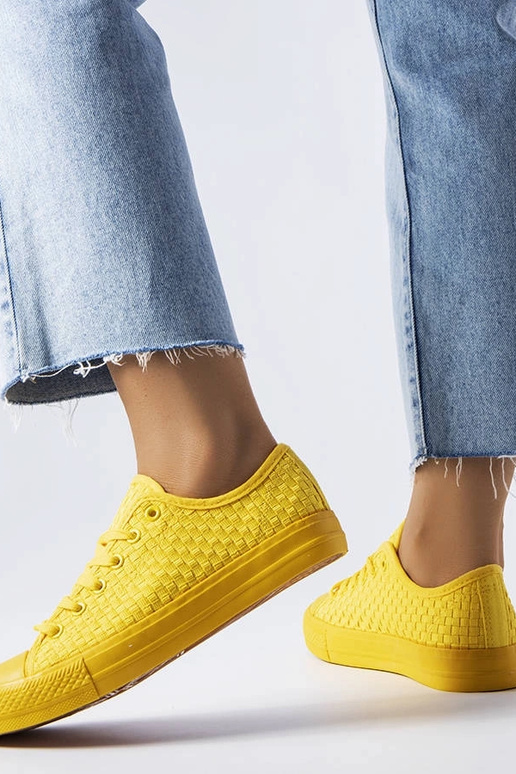 Thibodeau gule vævede sneakers Thibodeau gule vævede sneakers