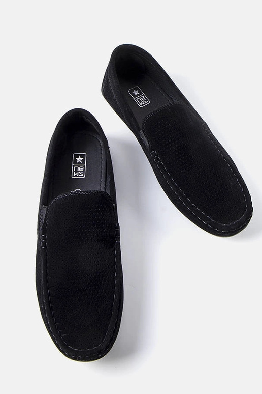 Mocassins pour hommes noirs avec...