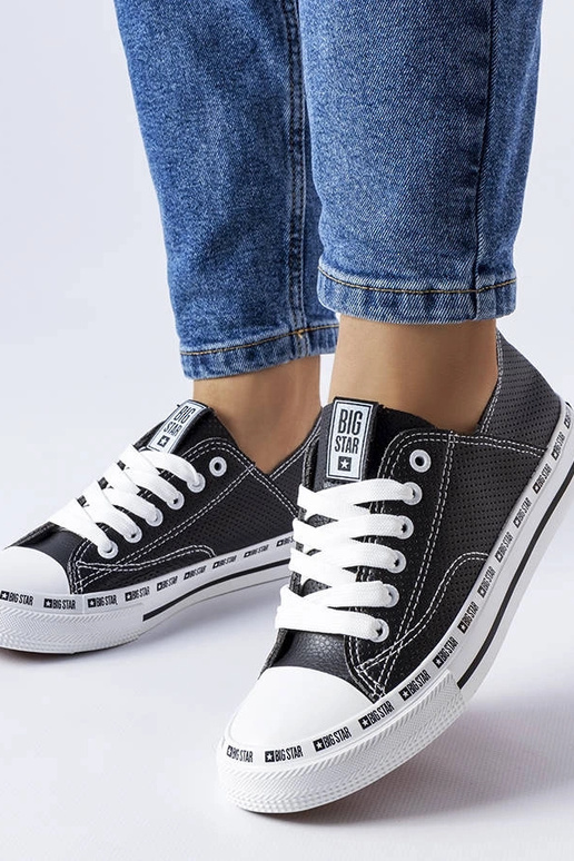 Baskets noires ajourées Big Star...