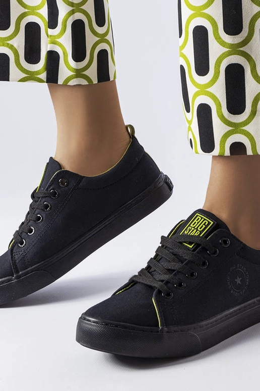 Sorte stof sneakers Big Star LL274247