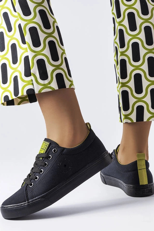 Sorte stof sneakers Big Star LL274247