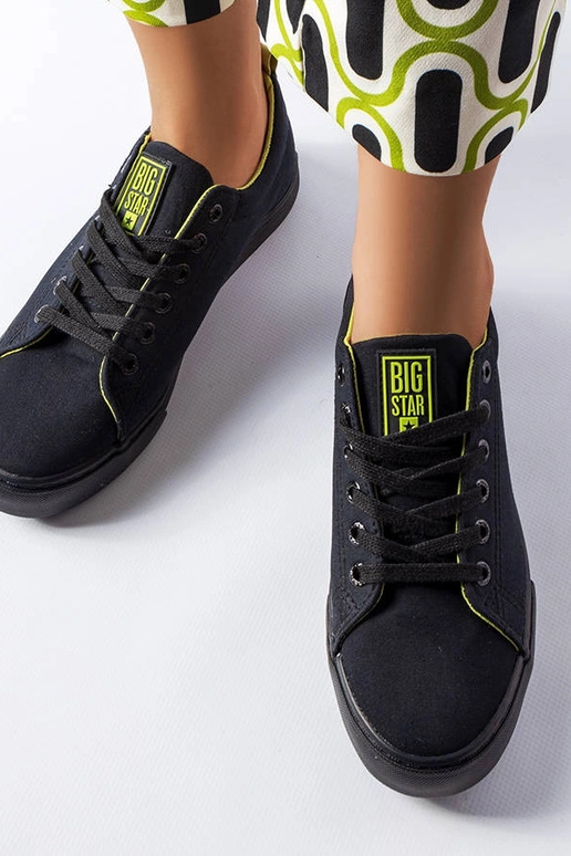 Sorte stof sneakers Big Star LL274247