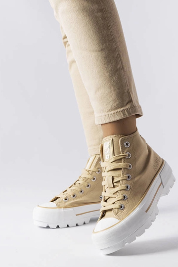 Big Star Damen Knöchelhohe Sneakers beige LL274160