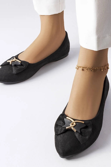 Schwarze Ballerinas mit...