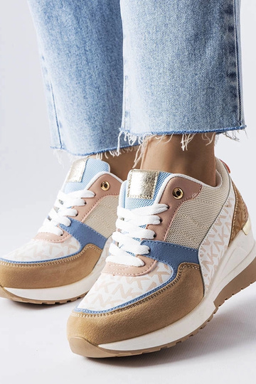Beige og blå Mireault sneakers 2