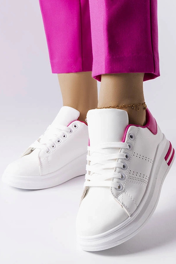 Hvide sneakers med lyserød... 2