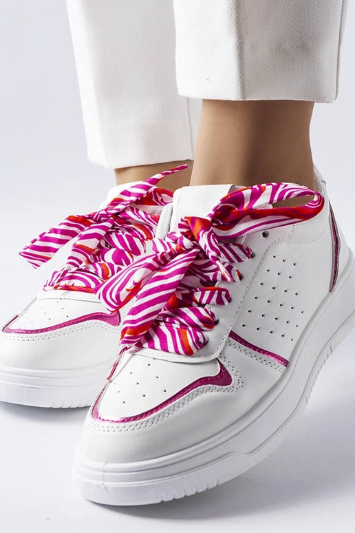 Weiße Pryor Sneakers mit Schleife Weiße Pryor Sneakers mit Schleife