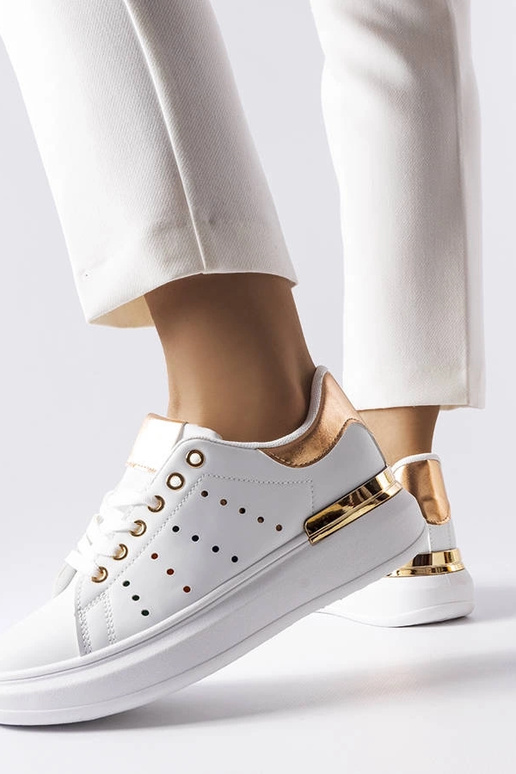 Hvide sneakers med farverig...