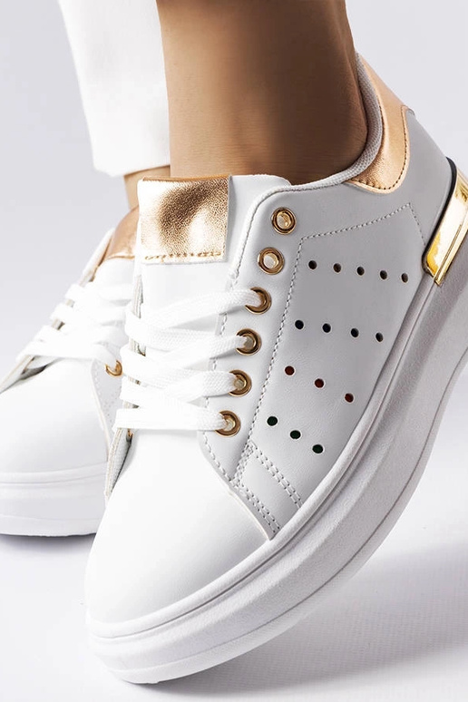 Hvide sneakers med farverig...