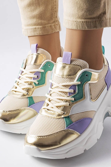 Séguin Sneakers i hvid og guld til kvinder 2
