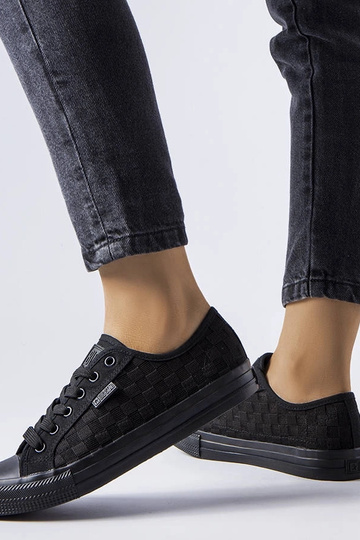 Schwarze Mesh-Sneaker Big Star LL274072 2