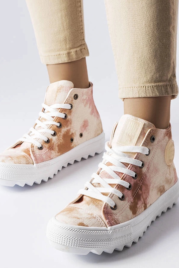 Beige gemusterte Big Star Sneakers LL274048