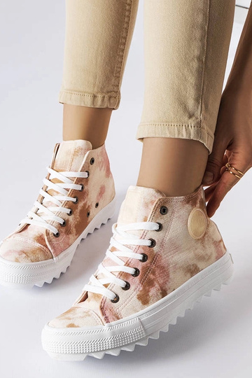 Beige gemusterte Big Star Sneakers LL274048 2
