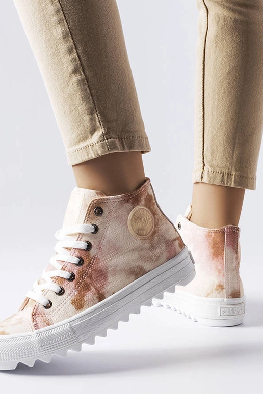 Baskets Big Star beiges à motifs...