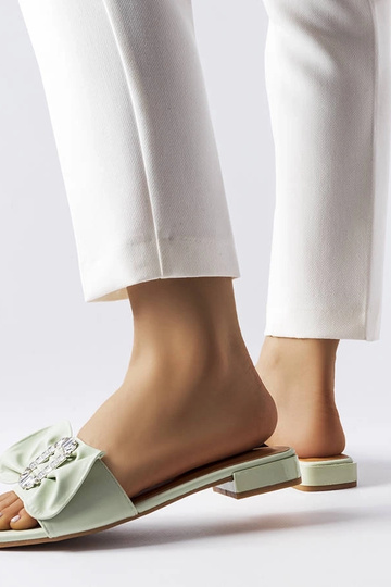 Grønne elegante sandaler med zirkoner Fifi 2