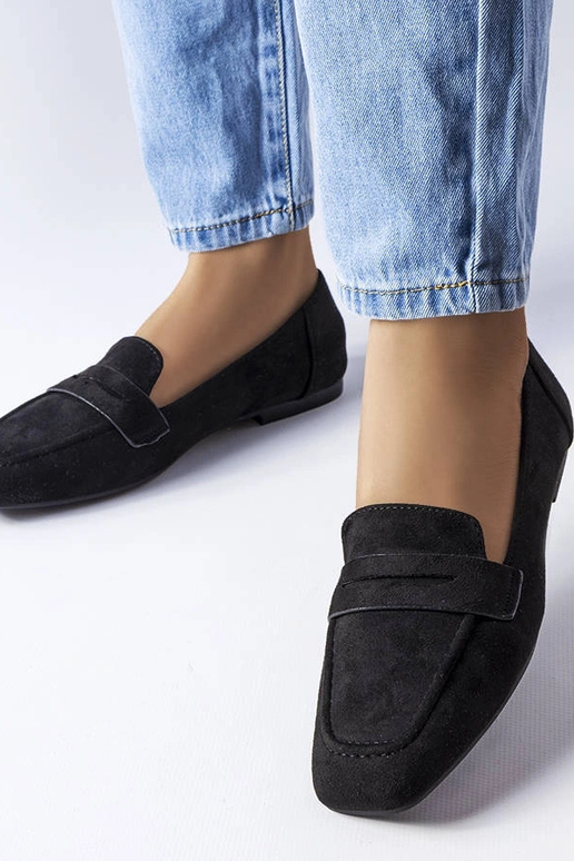 Ballerines en simili daim noires Meileur
