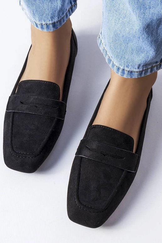 Ballerines en simili daim noires Meileur