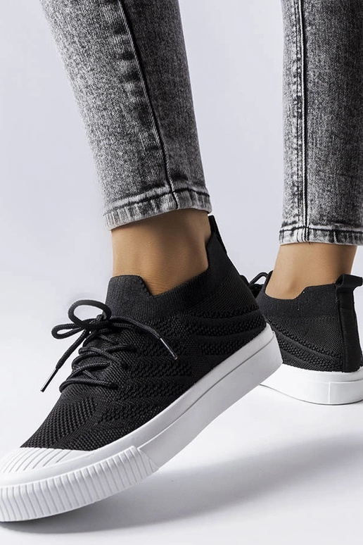 Sorte Polaire sneakers i stretchstof Sorte Polaire sneakers i stretchstof