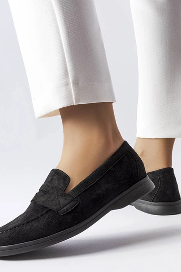 Zwarte Ferragus schoenen van kunstsuède 2