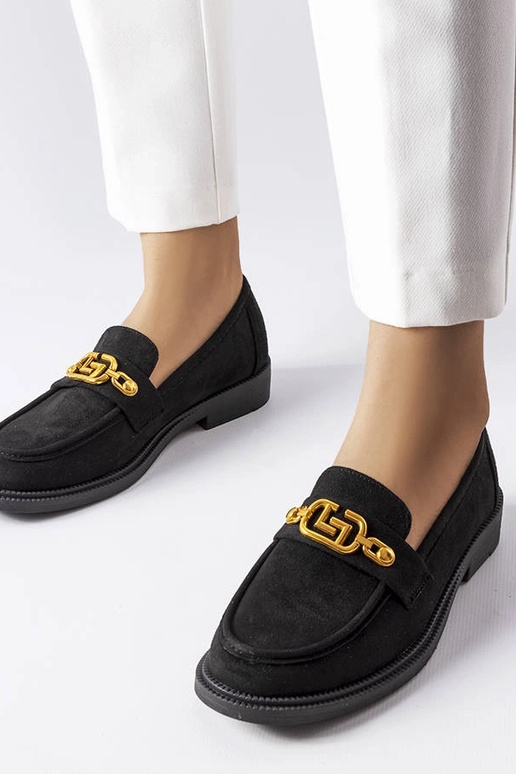 Schwarze elegante Loafer mit... Schwarze elegante Loafer mit...