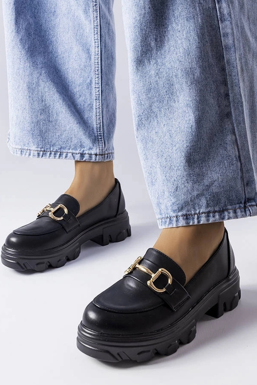 Chaussures à boucle Mason noires Chaussures à boucle Mason noires