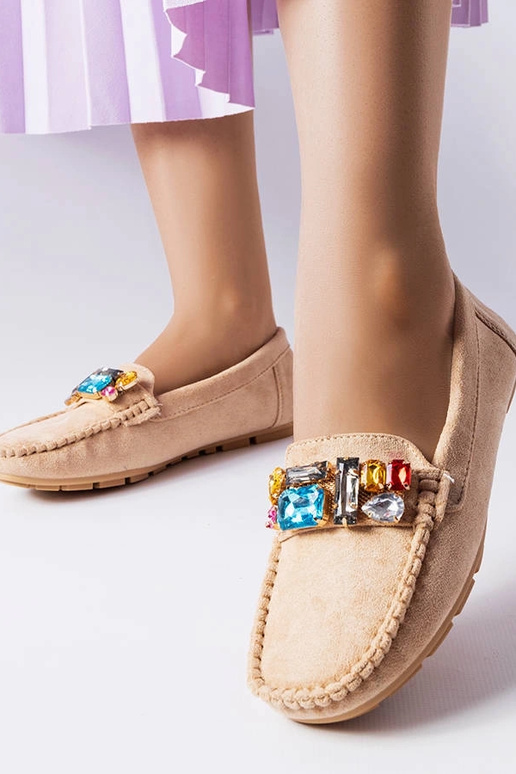 Beige Mokassins mit Ledersohle Bertrand Beige Mokassins mit Ledersohle Bertrand