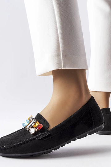 Zwarte mocassins met leren... 2