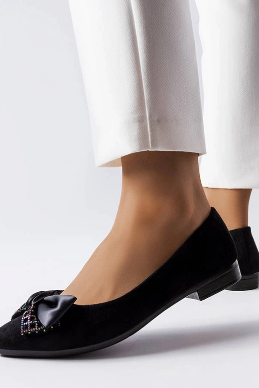 Schwarze Duval-Ballerinas mit spitzer...