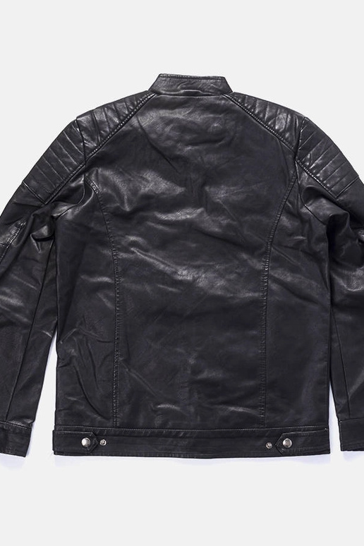 Veste en similicuir noir pour homme...