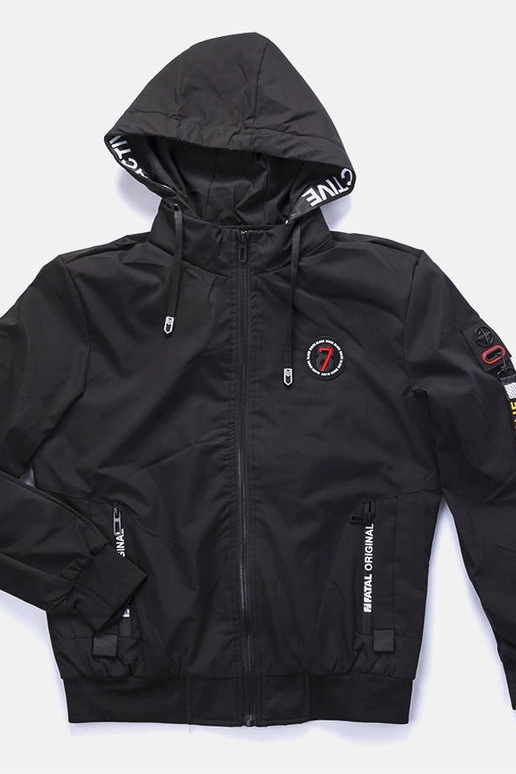 Schwarze Herren Übergangsjacke Tollmache