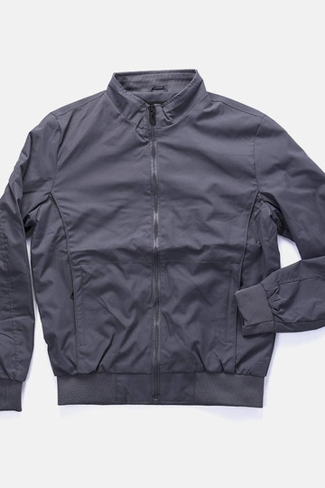 Veste col montant grise...