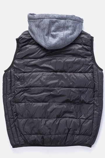 Gilet noir pour homme avec capuche sweat-shirt Avar