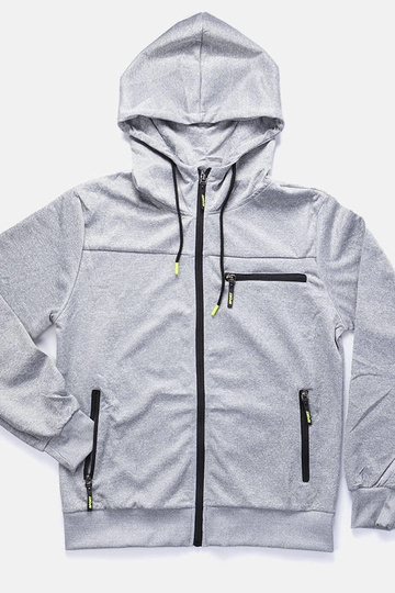 Sweat à capuche gris clair Curtis pour homme