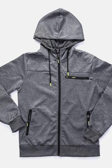 Sweat à capuche gris foncé...