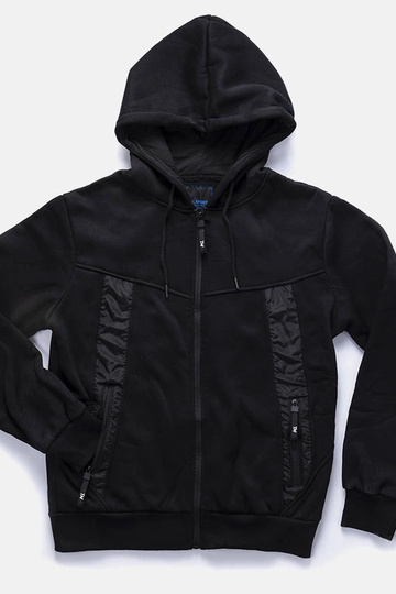 Sweat à capuche chaud noir pour homme Astolpho