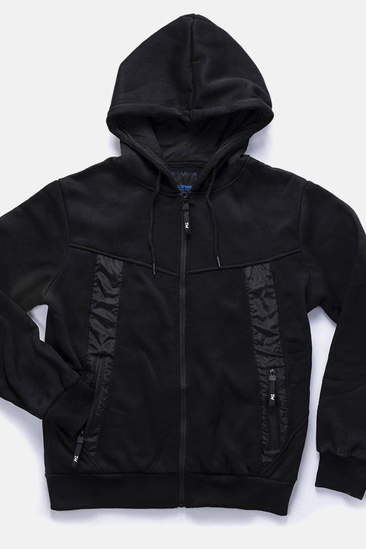 Sweat à capuche chaud noir pour homme...