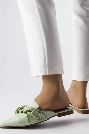 Grønne elegante Patenaude kædeflip-flops 2