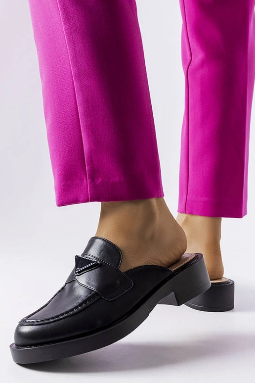 Sorte Berkshire-sandaler med lukket tå