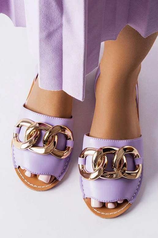 Lilafarbene Germaine Sandalen mit...